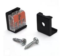 Support de montage compatible avec bornes de connexion WAGO 221, pour fixation sur différentes surfaces collage/vis (50, support 2/3/5 conducteurs 4 mm² + vis)
