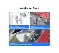 Support de Montage de Gouttière en Pack de 3 Compatible avec pour SoloCam S340 / E3, Support de Caméra de Sécurité
