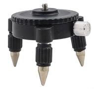 Support de montage de niveau, base rotative à 360 degrés adaptateur trépied avec interface /4 pouces et connexion /8 pouces pour outils de construction, alliage d'aluminium