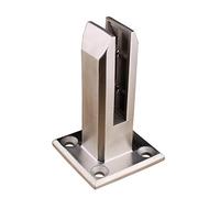 Support De Montage De Pont De Plancher D'escalier De Clôture De Piscine De Panneau De Verre De Pince Ronde/carrée D'acier Inoxydable 304 for Les Piscines, Charnière De Porte De Jardins(01)