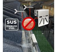 Support de montage en acier inoxydable pour gouttière de pluie pour caméra de SoloCam S340 - Installation sans perçage, compatible avec les caméras dôme/bullet IP, support extérieur robuste avec vis, 