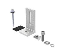 Support de montage en aluminium pour panneau solaire - Pied L pour toit en tôle - Hauteur réglable de 33 à 68 mm - Résistant aux intempéries - Installation sur toit incliné