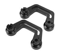 Support de Montage pour Phare, Rail de Réglage Coulissant de 80 Mm (BLACK) | Alliage D'aluminium, Finition Anodisée, Rail de 80 Mm, Lampe de Capot, JL JLU 2018-2022 et Gladiator JT 2020-2022