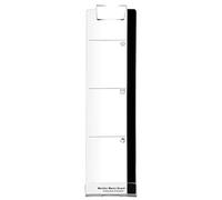 Support de notes adhésives pour moniteur - Tableau mémo transparent en acrylique latéral pour l'organisation quotidienne, transparente semblable au verre, style minimaliste, 30 x 8 cm étendu