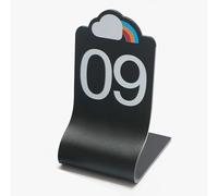 Support de numéro de table double face en acrylique découpé au laser avec impression UV, design durable en forme de S pour table de mariage, cafés