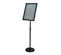 Support de panneau pour affichage A4, support d'affiche réglable dessus table et sol, sur pied, supports signalisation en métal entreprises, salons professionnels, magasins A3 Black Right-angle style