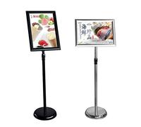 Support de Panneau réglable A3 Robuste de Type P - Porte-Affiche Multifonctionnel sur Pied adapté aux affichages horizontaux et verticaux, avec Une Base Noire Robuste pour Les menus, Les Pro