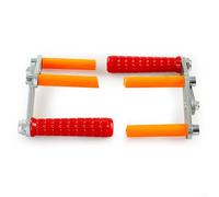 Support de panneau robuste de 115 kg avec pince de levage | Charge maximale de 115 kg, construction en métal, design sécurisé, couleur rouge orange, panneaux lourds