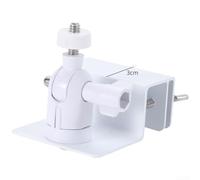 Support de panneau solaire pour caméra de sécurité - Crochet de gouttière rotatif à 360 degrés pour caméras sans fil alimentées par batterie - Support en aluminium durable (blanc)