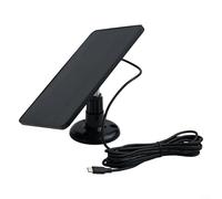 Support de panneau solaire résistant aux intempéries pour caméra de | 4 W haute efficacité, câble d'extension pour porte-gobelet, charge directe du soleil, pas de remplacement de la batterie
