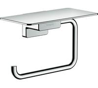 Support de papier toilette hansgrohe AddStoris, avec tablette, 41772000, Couleur: chrome