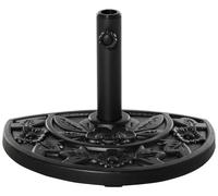 Support de parasol demi-rond, pour parasols de taille moyenne | Couleur : Noir | Dimensions : 32 x 50 x 32 cm