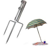 Support de parasol Ibenzoa® avec pique de sol amovible et réglable – support en métal robuste de 38 cm, ouverture de tube de 4 cm, pour pieds de parasol jusqu'à 4 cm de diamètre
