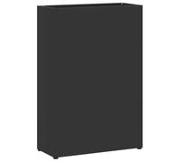 Support de parasol noir en acier 28 x 12 x 41 cm avec espace de rangement pour couloir, entrée, bureau, cabinet, hôtel, restaurant, ordre et étagère pour porte-parapluie