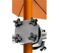 Support de parasol pour balcon Sunnyguy - pour parasols rectangulaires jusqu'à 210 x 150 cm - support de parasol compact pour balcon avec système de fixation