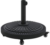 Support de parasol vidaXL, 15,6 kg, noir, en fer, de forme circulaire