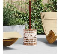 Support de parasol vidaXL, 23 kg, blanc, bois massif, cylindrique