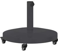 Support de parasol vidaXL, 24,45 kg, gris foncé, rond, réglable