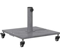 Support de parasol vidaXL, 26,75 kg, aspect bois gris foncé, forme carrée