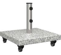 vidaXL Pied de parasol 30 kg Gris granit Carré