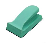 Support de patin de ponçage pour disques de papier abrasif, bloc de meulage manuel en mousse PU avec prise en main confortable pour le polissage du bois et la finition automobile, jaune, 70 x 134 mm