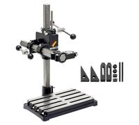 Support de perçage et de fraisage BF1240 avec jeu de pinces de serrage, 10 pièces, 2 axes de déplacement verticaux/horizontaux, colonne de 500 mm, bras de 350 mm. Fabriqué en Allemagne