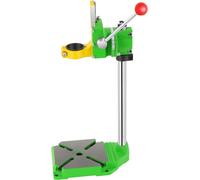 Support de perçage pour perceuse à main - Support de perçage à pince de table - Plage de serrage 38-43 mm - Inclinaison 0-90° - Course 6 cm - Aluminium moulé sous pression et fonte - Vert