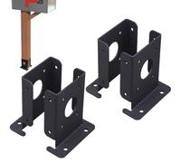 Support de pied de poteau en acier réglable robuste 4 pièces | Support de poteau de boîte aux lettres pour l'extérieur comme poteau de boîte aux lettres, pergola, pieds de table
