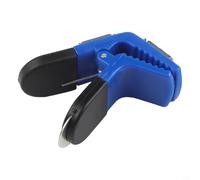 Support de pinceau à peinture pour boîte en étain - Support en plastique pour éviter les déversements, les gouttes, les travaux de peinture salissants, outil de studio d'art, rouge et bleu (bleu)