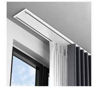 Support de plafond double rail pour auvents - Glisse 250 cm blanc idéal pour camping-car séparateur de pièce réglable, parfait pour les espaces extérieurs et les auvents.