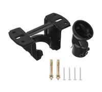 Support de Plafond Incliné pour Ventilateur, Kit D'adaptation Noir en | Plafonds Voûtés Jusqu'à 45°, avec Boule Suspendre et Bride, Installation sans Découpe