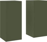 Support de Plante 2 pc Vert olive 24 x 24 x 55 cm