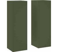 Support de Plante 2 pc Vert olive 24 x 24 x 75 cm