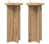Support de Plante 2 pcs Chêne artisanal 29,5 x 29,5 x 60 cm