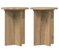 Support de Plante 2 pcs Chêne artisanal Ø29,5 x 40 cm