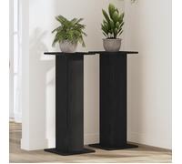 vidaXL Support pour plantes 2 pcs Noir imitation chêne 30 x 30 x 80 cm