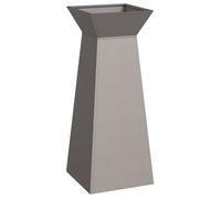 vidaXL Jardinières sur pied 2 pièces Argent 40 x 40 x 100 cm Acier résistant aux intempéries