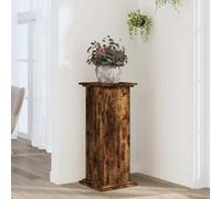Support de plantes design chêne fumé 33x33x80 cm bois composite, support de fleurs 2024 Nouveau