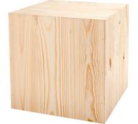 Support de plantes en bois 30x30x30 cm - DIY support de fleurs à peindre dans la couleur de votre choix, décoration vintage en bois, tabouret pour fleurs, colonne aspect bloc de bois, colonne décorati