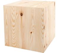 Support de plantes en bois 40x40x40 cm - DIY support de fleurs à peindre dans la couleur de votre choix, décoration vintage en bois, tabouret pour fleurs, colonne aspect bloc de bois, colonne décorati