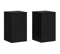 Support de plantes en MDF - vidaXL - Chêne noir - Rectangulaire - 30x30x50 cm - Finition mat - Intérieur