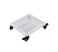 Support de plantes en métal antirouille avec roulettes, chariot de pot de fleurs robuste pour intérieur et extérieur, chariot de jardinage à 2 niveaux avec freins