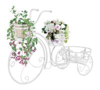 vidaXL Escalier pour fleurs en forme de vélo Style vintage Métal