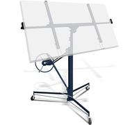 Support de plaque bleu, capacité de charge de 68 kg, pliable, réglable en hauteur, plage de travail XXL de 140 cm à 350 cm, largeur maximale du bras de levage : 290 cm