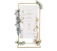 Support de plaque de bienvenue de mariage - 105 x 67,5 x 200 cm - Chevalet en métal doré pour panneaux de réception - Support de plaque de bienvenue pour fête