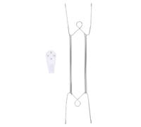 Support de Plaque Robuste Invisible en Acier Inoxydable, 11-13 Pouces | Accrochage Mural sans Outil, Structure en Fil en W, Crochets et Pins Plastiques, pour Assiettes et Cadres