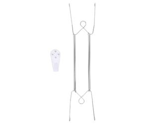 Support de Plaque Robuste Invisible en Acier Inoxydable, 11-13 Pouces | Accrochage Mural sans Outil, Structure en Fil en W, Crochets et Pins Plastiques, pour Assiettes et Cadres