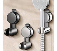 Support de pomme de douche universel, 1 pièce, adhésif fort réglable, supports de douche ABS, ventouse, montage mural, Base de douche étanche D Grey