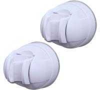 Support de pomme douche réglable, 2 pièces, tuyau pulvérisation, support d'aspiration, ABS blanc