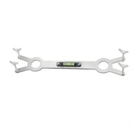 Support de pommeau de douche avec jauge de niveau pour une installation murale précise - Support réglable en acier inoxydable pour mélangeurs d'eau chaude et froide 24 x 15 x 5 cm